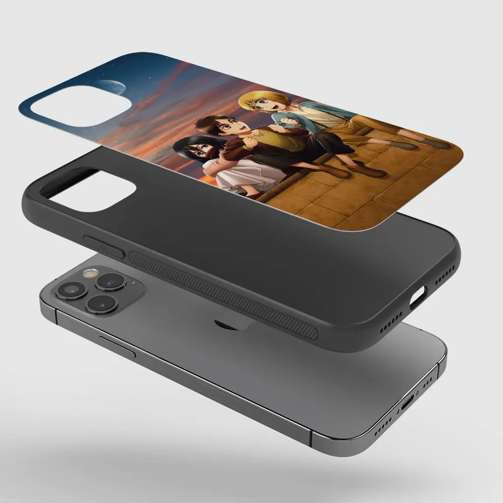 AttackOnTitanTrioGlassPhoneCaseExploded AttackOnTitanTrioGlassPhoneCaseExploded