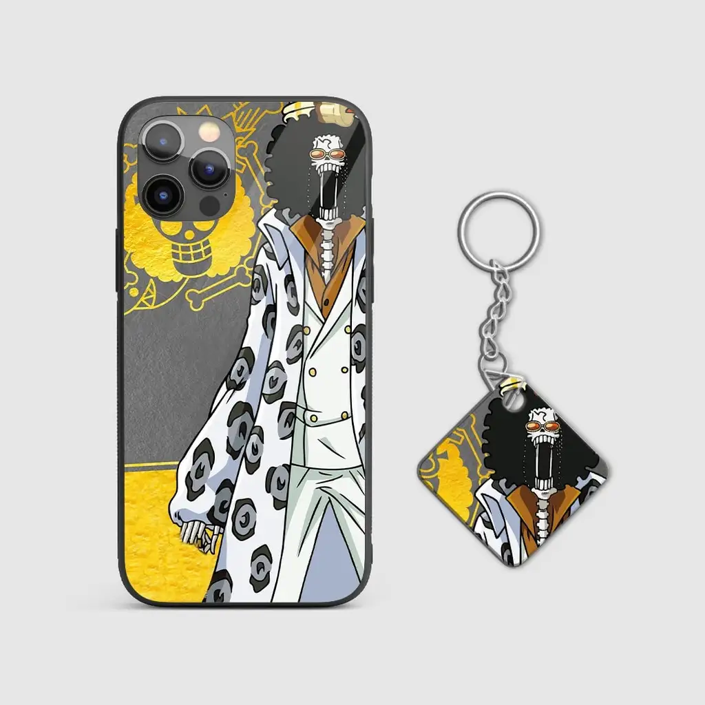 BrookSkeletonFigureGlassPhonecasewithkeychain BrookSkeletonFigureGlassPhonecasewithkeychain