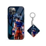 Comic Goku Silicone Armored Phone Case Front View With Vibrant Comic Design