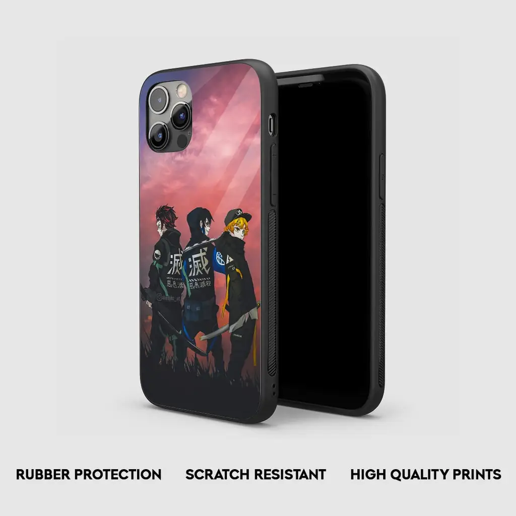 DemonSlayerAestheticGlassPhoneCaseSideView DemonSlayerAestheticGlassPhoneCaseSideView