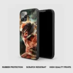 ErenYeagerTitanActionGlassPhoneCaseBackView