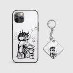 Eren Titan Sketch Silicone Armored Phone Case Front View Min