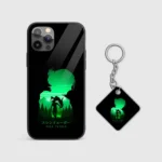 Eren Yeager Silhouette Silicone Armored Phone Case Front View Min