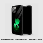 Eren Yeager Silhouette Silicone Armored Phone Case Front View Min