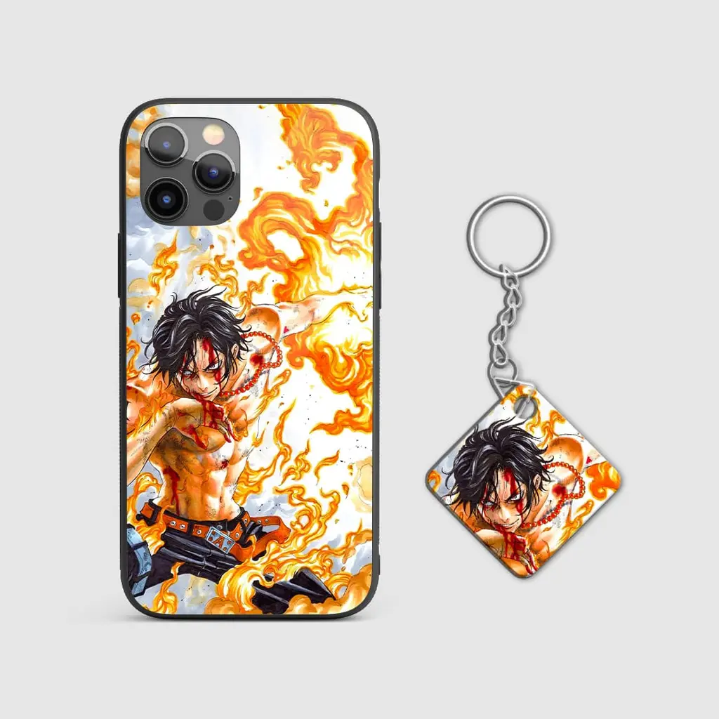FireFistAceGlassPhonecasewithkeychain FireFistAceGlassPhonecasewithkeychain