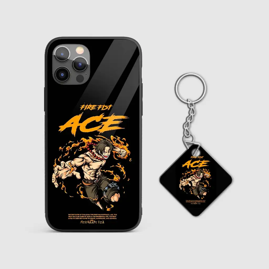 Fire Fist Ace Minimal Silicone Armored Phone Case With Keychain