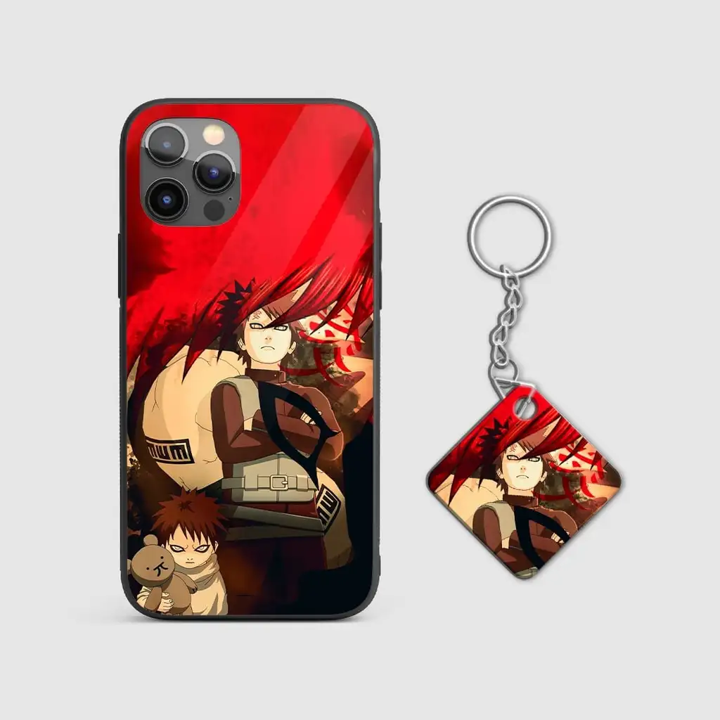 GaaraGlassPhoneCasewithkeychain GaaraGlassPhoneCasewithkeychain