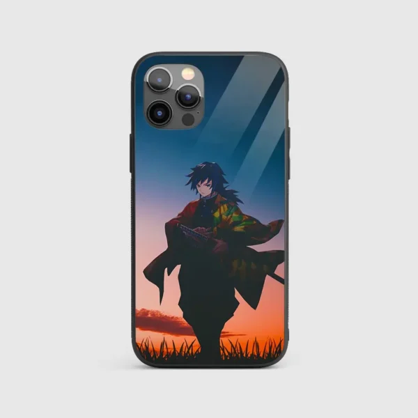 GiyuTomiokaAestheticGlassPhoneCaseBackView