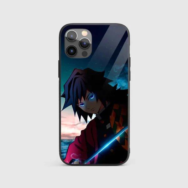 GiyuTomiokaGlassPhoneCaseBackView