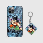 GokuMangaGlassPhoneCaseBackView