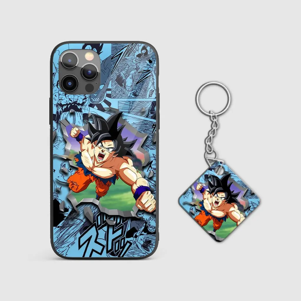 GokuMangaGlassPhoneCaseWithKeychain GokuMangaGlassPhoneCaseWithKeychain
