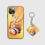 GokuPunchGlassPhoneCaseBackView