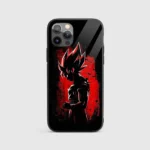 GokuRedGlassPhoneCaseBackView