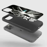 GokuSketchGlassPhoneCaseBackView