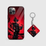 Goku Black Dispersed Silicone Armored Phone Case Front View