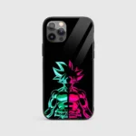 Goku Neon Silicone Armored Phone Case Front View