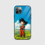 Goku Scene Silicone Armored Phone Case Front View