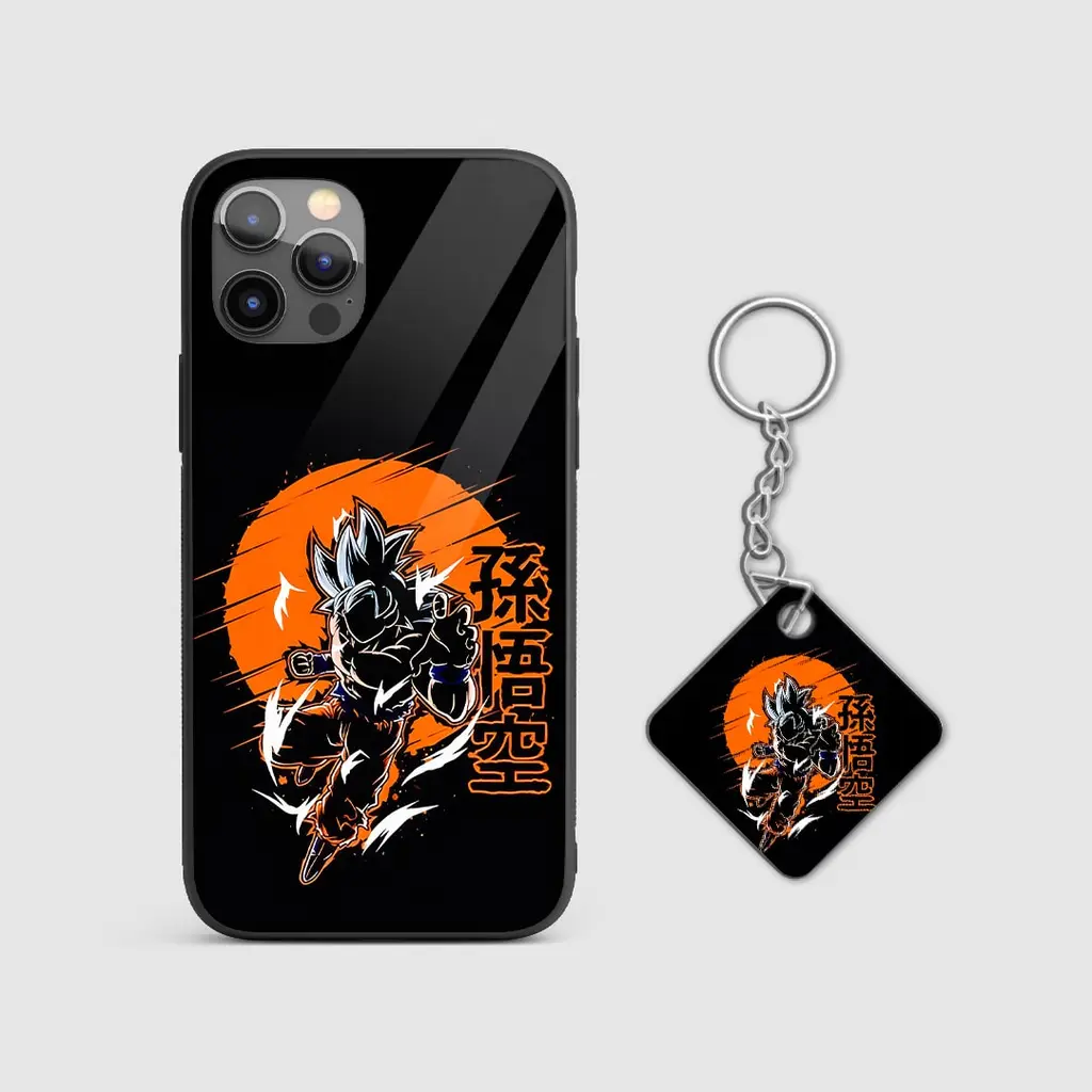 Goku Ultra Instinct Form Silicone Armored Phone Case With Keychain