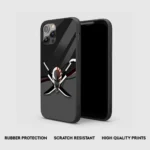 HollowMaskSymbolGlassPhoneCaseBackView