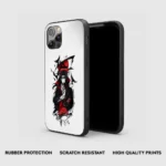 ItachiUchihaWhiteGlassPhoneCoverbackview