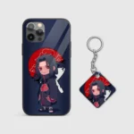 Itachi Chibi Silicone Armored Phone Case Front View