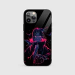 Itachi Neon Silicone Armored Phone Case Front View
