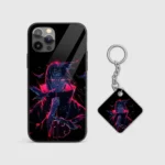Itachi Neon Silicone Armored Phone Case Front View