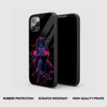 Itachi Neon Silicone Armored Phone Case Front View