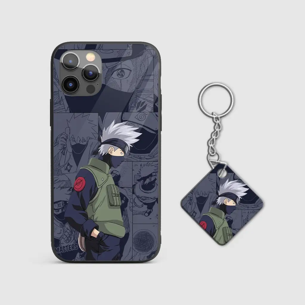 KakashiHatakeMangaGlassPhoneCoverwithkeychain KakashiHatakeMangaGlassPhoneCoverwithkeychain