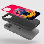 Kakashi Graphic Silicone Armored Phone Case Front View