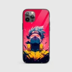 Kakashi Graphic Silicone Armored Phone Case Front View