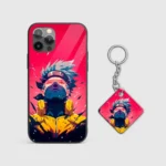 Kakashi Graphic Silicone Armored Phone Case Front View