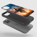 Levi Ackerman Aesthetic Silicone Armored Phone Case Front View Min