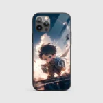 Levi Ackerman Chibi Silicone Armored Phone Case Front View Min