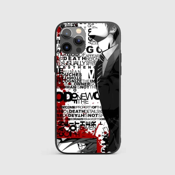 LightYagamiBloodGlassPhoneCaseBackView