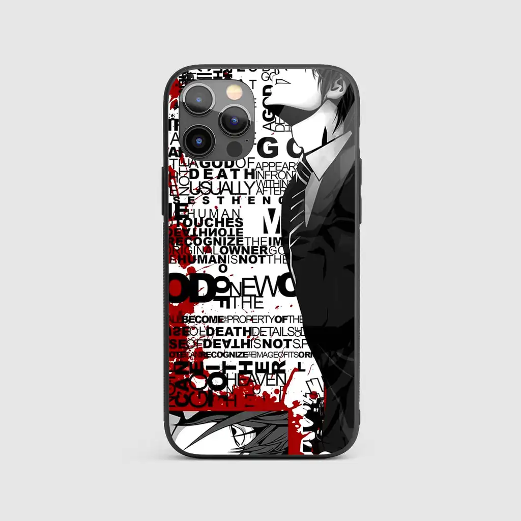 LightYagamiBloodGlassPhoneCaseBackView LightYagamiBloodGlassPhoneCaseBackView