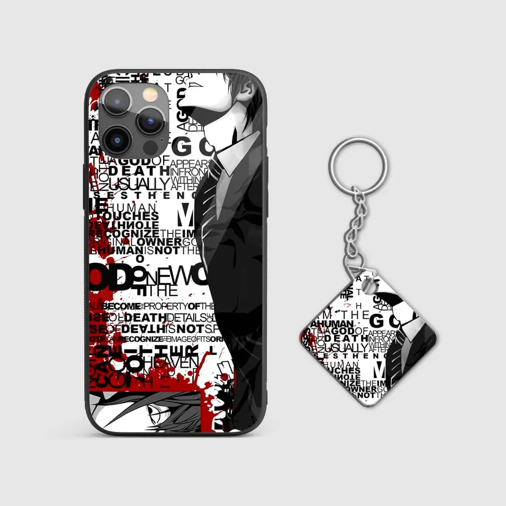 LightYagamiBloodGlassPhoneCaseWithKeychain LightYagamiBloodGlassPhoneCaseWithKeychain