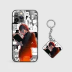 LightYagamiDeathNoteGlassPhoneCaseBackView