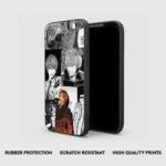 LightYagamiMangaGlassPhoneCaseBackView