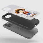 Luffy Ghibli Silicone Armored Phone Case Front View