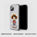 Luffy Ghibli Silicone Armored Phone Case Front View