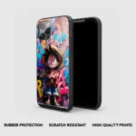 Luffy Graffiti Silicone Armored Phone Case Front View