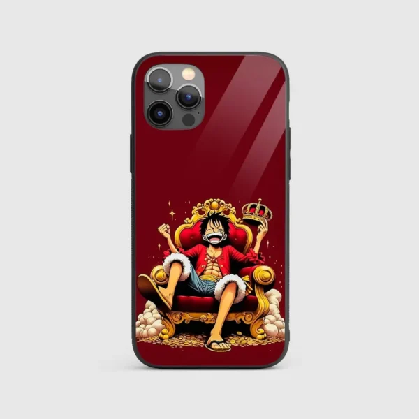Luffy Throne Silicone Armored Phone Case Front View
