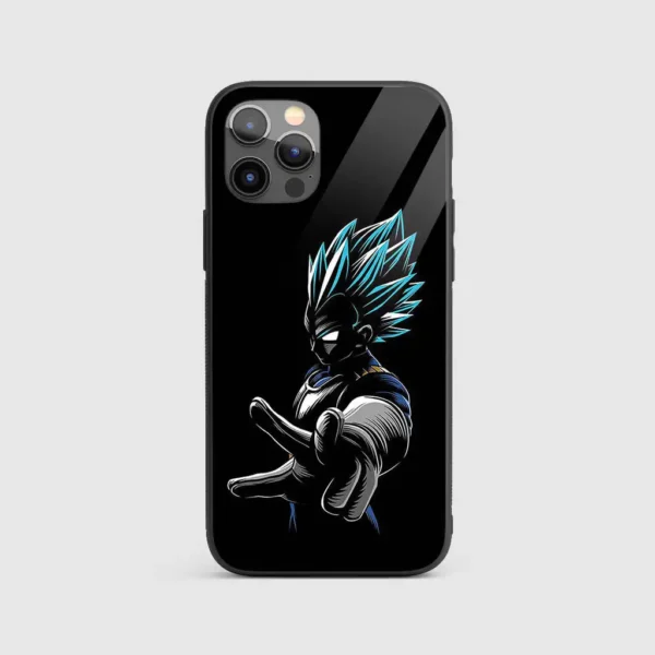 MinimalVegetaGlassPhoneCaseBackView