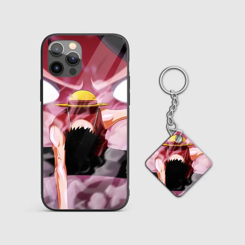 MonkeyDLuffyGearGlassPhonecasewithkeychain MonkeyDLuffyGearGlassPhonecasewithkeychain