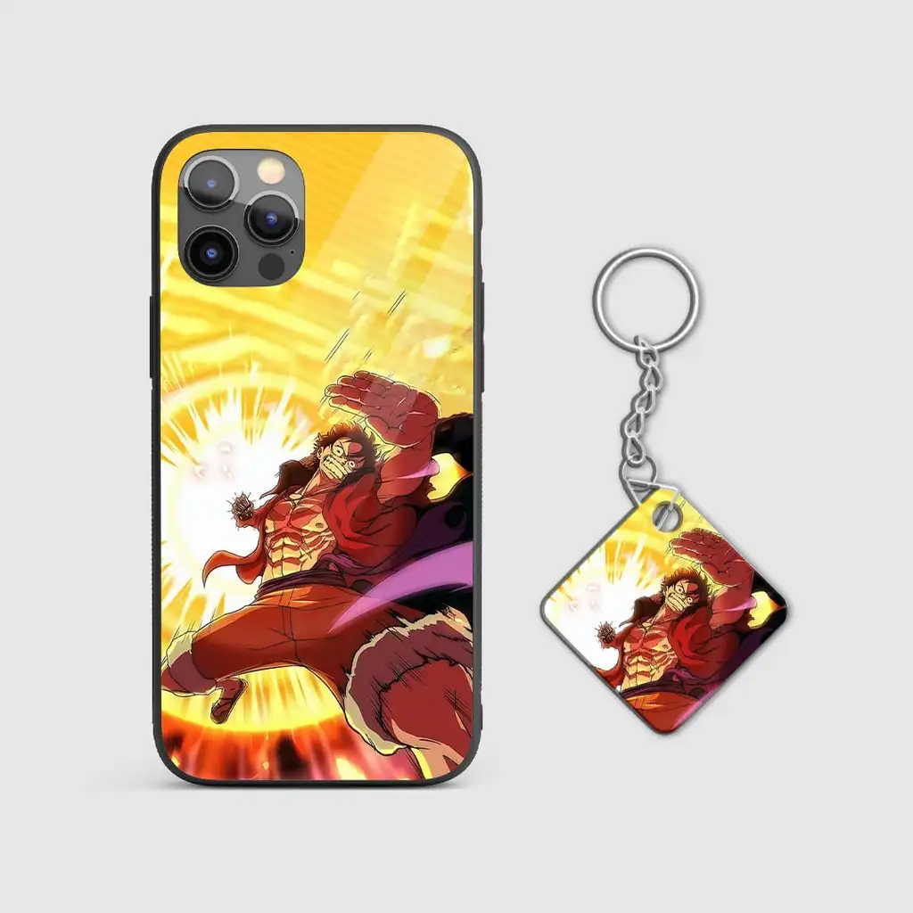 MonkeyDLuffyHakiGlassPhonecasewithkeychain MonkeyDLuffyHakiGlassPhonecasewithkeychain