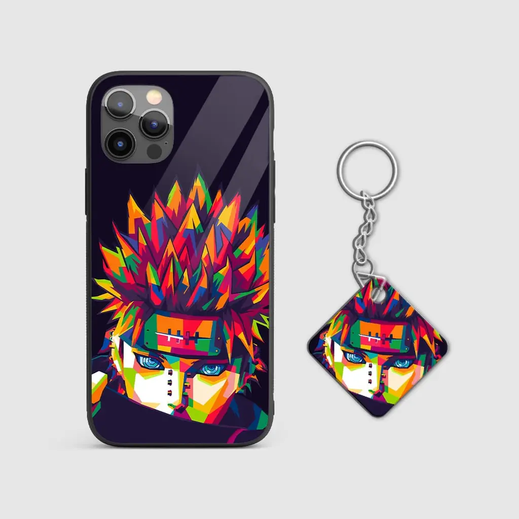 NarutoUzumakiColoredGlassPhoneCasewithkeychain NarutoUzumakiColoredGlassPhoneCasewithkeychain