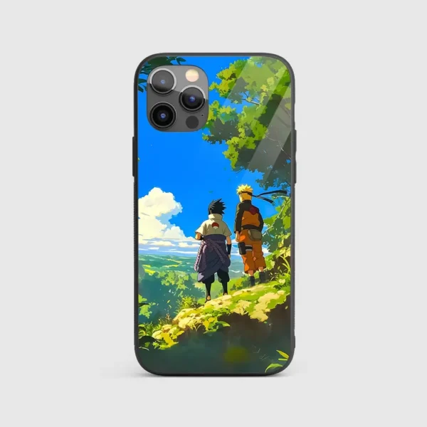 Naruto Sasuke Aesthetic Silicone Armored Phone Case Front View Min