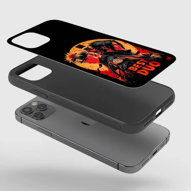 Naruto Sasuke Duo Silicone Armored Phone Case - AnimePhoneCover.com