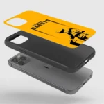 Naruto Uzumaki Yellow Silicone Armored Phone Case Front View